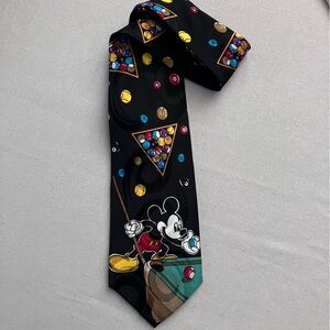 Disney Mickey Mouse Billiards Necktie Black